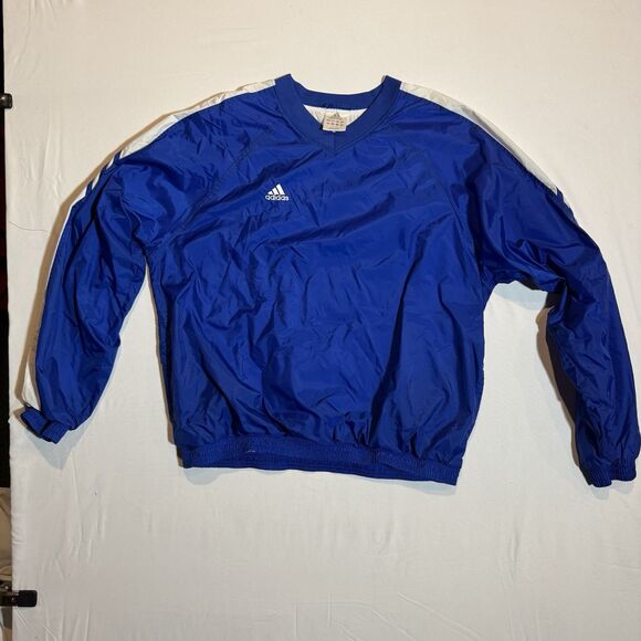 adidas Other - Adidas Golf Pullover Men's Large Blue & White 3 Stripes , Long Sleeved Sporty